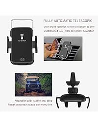 Zebrago Wireless Car Charger, Auto Clamping Qi Fast Wireless Car Charger Mount Soporte para teléfono para tablero de instrumentos del coche Parabrisas para iPhone Xs Max   XS   XR   X   8Plus   8 y para Samsung S9   S9 +   S8   S8 +   Note9   Note8