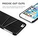 iPhone 6S 6 Slim Card Case - SOWOKO Ultra Slim Faux Leather Credit Card ID Holder Slots Shockproof Protective Cover for Apple iPhone 6S 6 (Black)