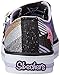 Skechers Little Kid (4-8 Years) Twinkle Toes: Chit Chat-Prolifics Black/Lavender Light-Up Sneaker - 12 M US Little Kid