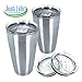 Spill Resistant Splash Proof Tritan Lid with Slider for 20 oz Stainless Steel Tumblers -REPLACEMENT LIDS Fits YETI Rambler RTIC Perfectly- 2 PACK (2, 20 oz)