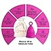 Peachlife Ring Menstrual Cup with Loop Pull Tab Handle - Silicone Reusable for 10 Years - Medium Size, Medium Firm Peachcup