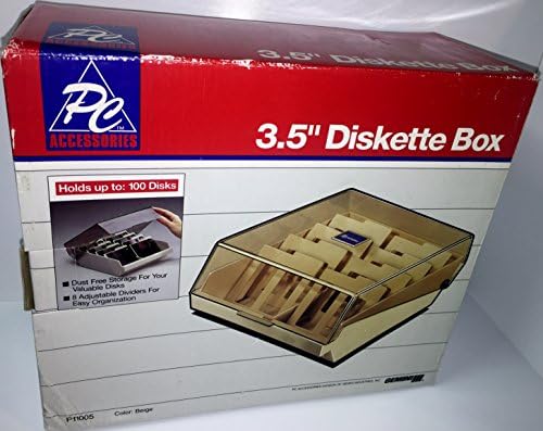PC Accessories 3.5 Diskette Box; Beige; Hold up to 100 Disks; P11005