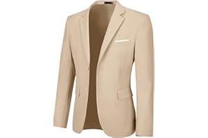 YOTSAISPRING Men's Casual Suit Blazer Suit Separates Jackets Slim Fit 2 Button Lightweight Men Suit Sport Coats for Wedding Prom Party