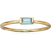 Amazon Essentials 18K Yellow Gold Plated Sterling Silver Cubic Zirconia Fashion Stackable Ring