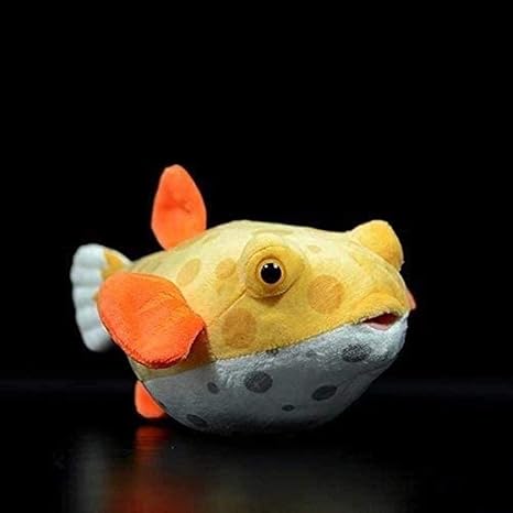 Amazon Co Jp ぬいぐるみ超かわいいハコフグぬいぐるみリアルな柔らかい海洋動物の魚ぬいぐるみ子供のための誕生日 ホーム キッチン
