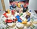 Turbo Movie Deluxe Figure Cake Toppers / Cupcake Party Decorations Set of 12 with 6 Racers, Tito, Guy Gagne's Race Car, Silver Trophy and More!