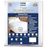 The Allergy Store Zippered Mattress Cover, Vinyl, Waterproof, Hypoallergenic, Certified Bed Bug Proof, Twin, 6 Gauge, 9-Inch Deep