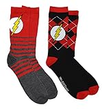 The Flash Argyle Lightning Bolt Crew Socks 2 Pair Pack