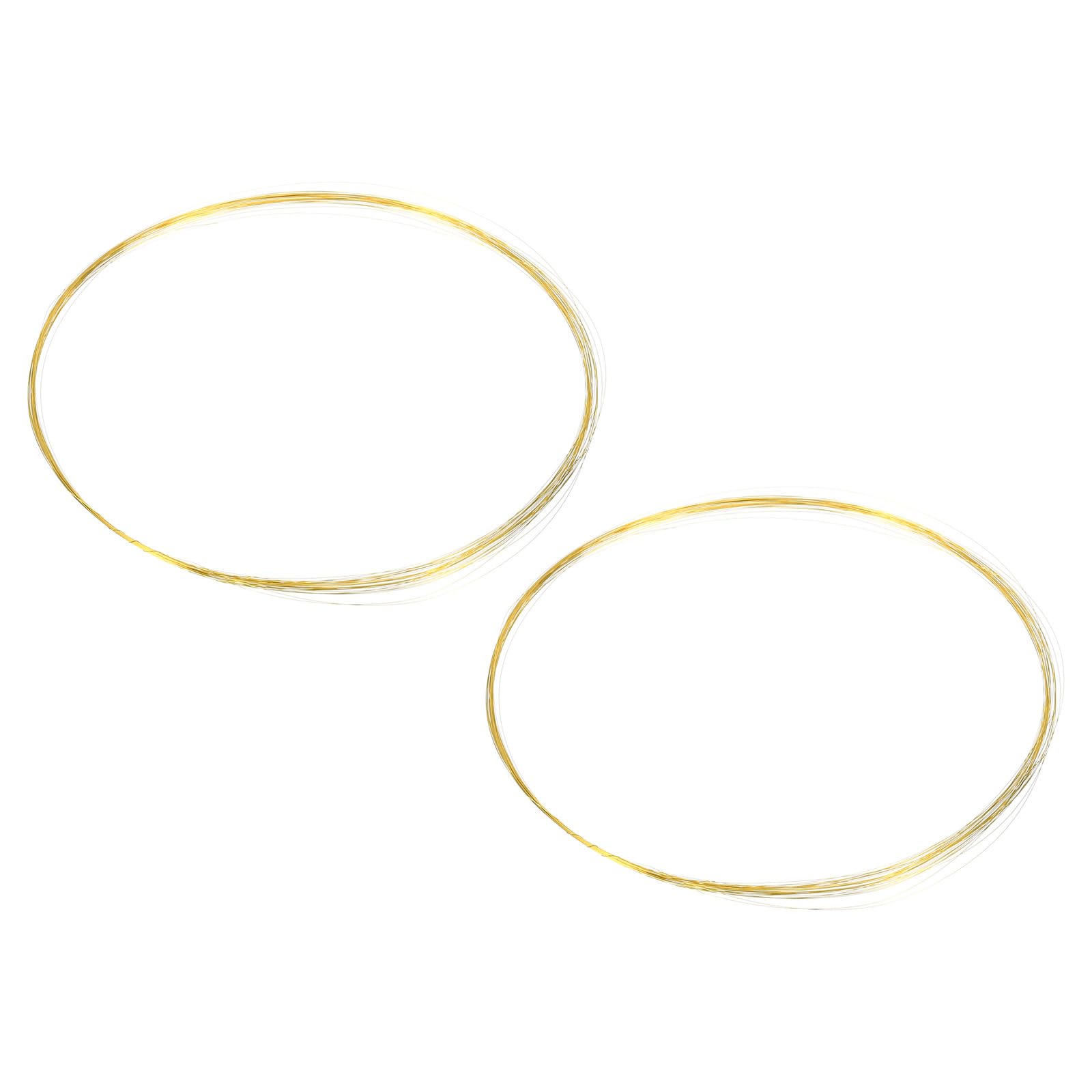 PATIKIL Half Hard Brass Wire, 2Pcs 38Gauge/0.1mm Diameter 10m/32.8ft Pure Craft Wire for Jewelry Making Beading Garden Plants