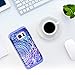 GUAGUA Galaxy S7 Case Samsung S7 Case Mandala Flower Three Layer Hybrid Hard PC Bumper Soft Silicone Rubber Glossy Cover Shockproof Protective Durable Phone Cases for Samsung Galaxy S7 (G930), Purple