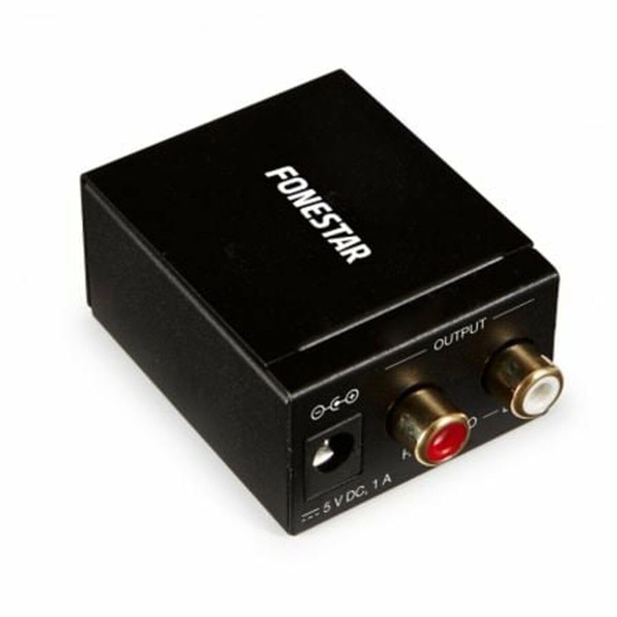 FONESTAR FO-37DA AUDIO CONVERTER DIGITAL AUDIO IN ANALOGIC INPUT OPTICAL SPDIF/COAXIAL SPDIF AUDIO OUT STEREO 2X RCA