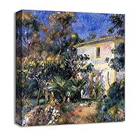 Canvas Wall Art Vase of Flowers by Pierre-Auguste Renoir Canvas Prints Home Artwork Decoration for Living Room,Bedroom - 12x12 inches