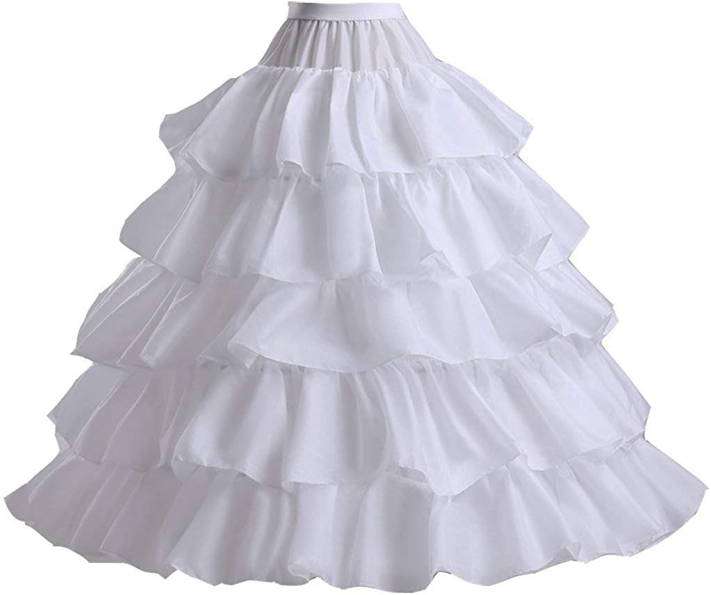 Edith qi Wedding Ball Gown Petticoat 4-Hoop Crinoline Underskirt Evening Party Dress