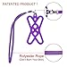 2 in 1 Cell Phone Lanyard Rocontrip Strap Case Holder with Detachable Neckstrap Universal for Smartphone iPhone 8,7 6S iPhone 6S Plus,Samsung Galaxy Google Pixel 4.7-5.5 inch (Purple)