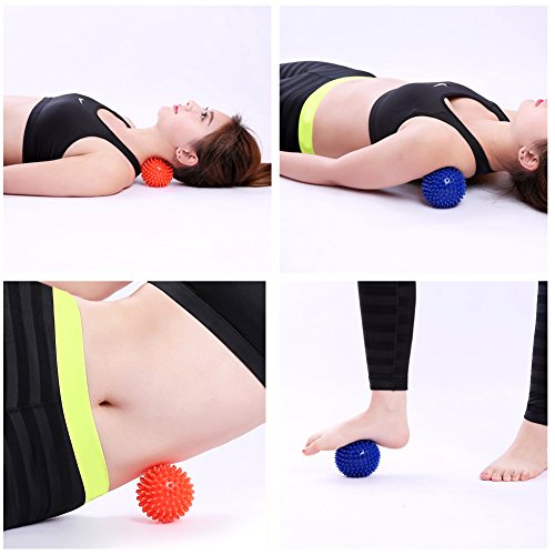 Spiky Massage Balls 4PCS Massage Roller Ball, Deep Tissue Trigger
