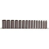 Stanley-Proto J72116 15 Piece 6 Point 3/8" Drive Deep Impact Socket Set