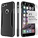 iPhone 8 Plus and 7 Plus Case, SaharaCase Protective Kit Bundled with [ZeroDamage Tempered Glass Screen Protector] Rugged Slim Fit Shockproof Bumper [Hard PC Back] Protection - Black