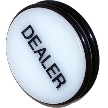 Trademark 3-inch Dealer Puck Button (White)