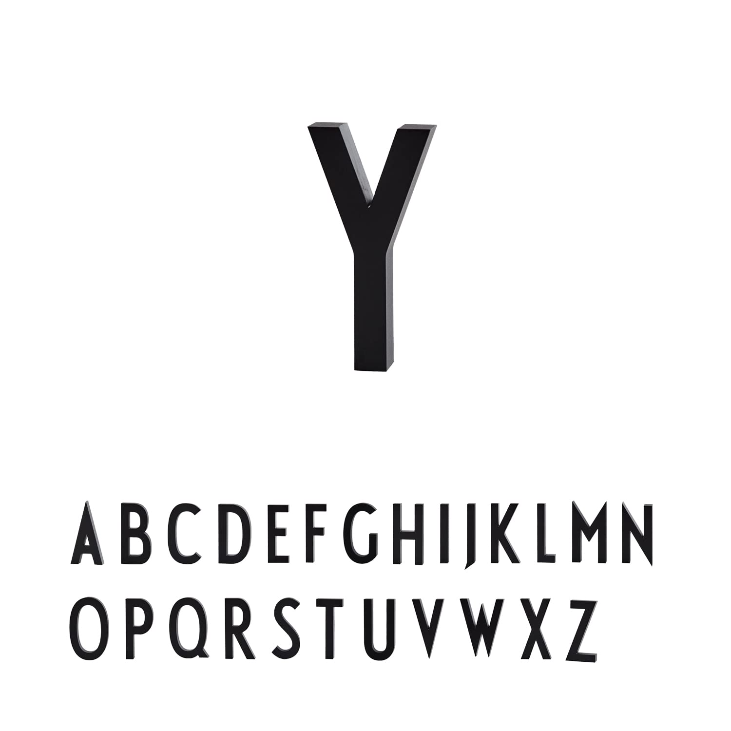 Design Letters Floating House Letters (A-Z) | Aluminium House Numbers | Modern Door Numbers Black | 50mm House Signs Designed in Denmark | Alphabet for Street, Home, Address, Front Door, Apartment