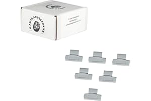 Q-AutoAccessories MC style 1/2 oz, 0.50 oz, Wheel Balancing Clip on, Hammer on Wheel Weights, coated (lead free) (50 pcs/box)