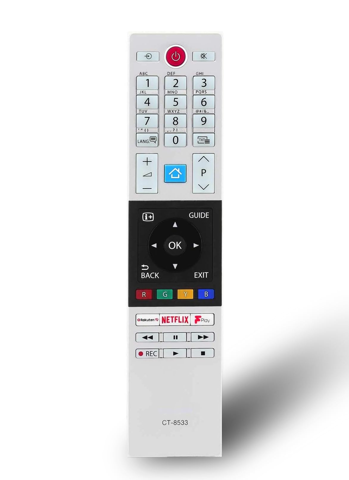 CT-8533 Replacement Remote Control for Toshiba 32W3863DB 43L2863DB 43L3863DB 43U5863DB 43U6863DB Smart TV