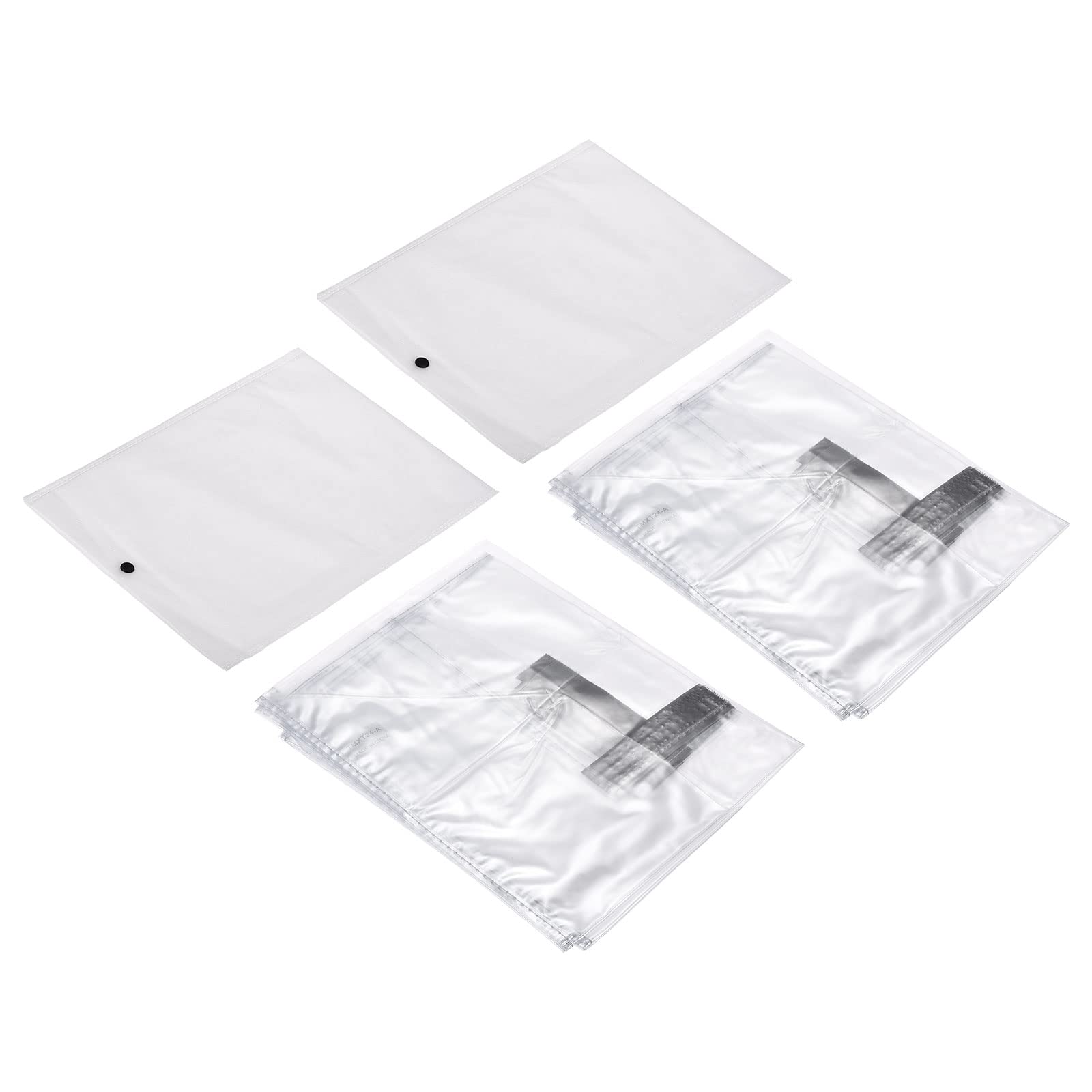 PATIKIL Universal Luggage Protector with Fastener 24 Inch, 2 Pack Portable Clear PVC Antistatic Waterproof Dust Cover for Suitcase, Transparent