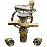 Danfoss 067L5958 6TR Thermostatic expansion valve, TR 6, R410A, 3/8x3/8 in Solder, ODF, 1/4 in Cap. Tube, Flare, Embossed 1-way arrow, 15 to 60 F