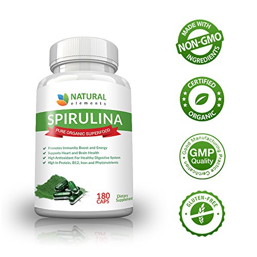 Spirulina Capsules Organic Highest Quality of Blue Green Algae from