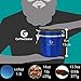 Coffee Gator Coffee Canister 6 Stainless Steel Coffee Container for Ground Coffee w/Date Tracker, Co2-Release Valve, Measuring Scoop & Travel Jar - Medium, Blue