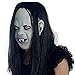 CycleMore Halloween Ghost Mask Horror Grimace Latex Mask Scary Zombie Emulsion Skin with Hair Creepy Toothy Zombie Ghost Mask Costume Party Cosplay Halloween Mask