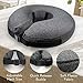 MIDOG Inflatable Dog Neck Donut Collar Alternative After Surgery, Soft Protective Recovery Cone for Small Medium Large Dogs and Cats Puppies - Alternative E Collar (Gray, L)