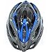 Generic Cycling Bicycle Adult Bike Safe Helmet Carbon Hat With Visor 19 Holes Blue