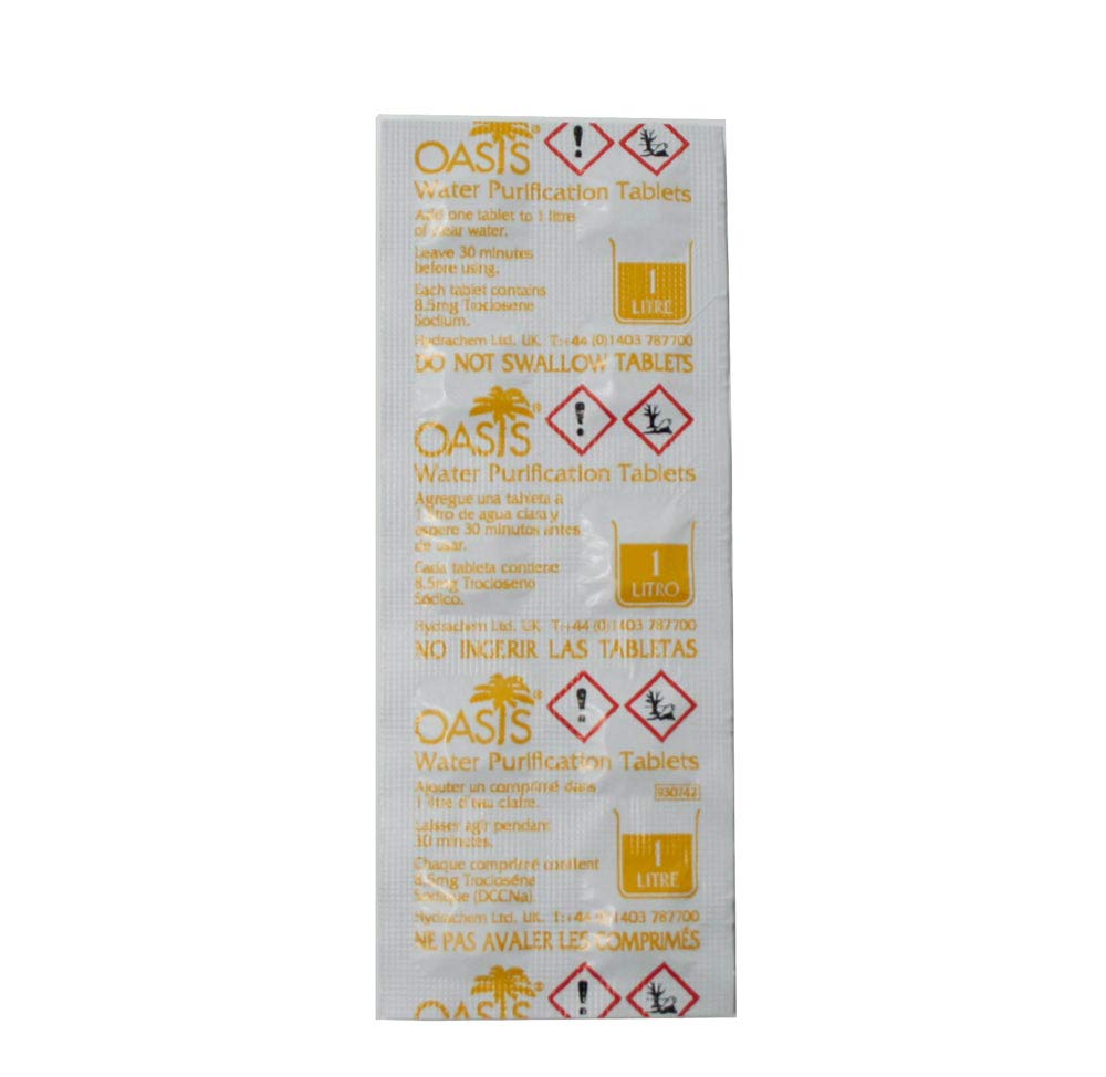 each Treats 1 Litre of Water Oasis Pack of 500 Tablets 8.5 Milligram