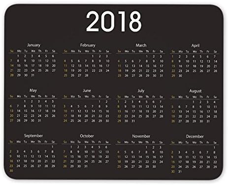 2018 Calendar Mouse Pad Anti-Slip Personalized Rectangle Gaming Rubber Mousepad