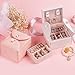 Vlando Akoya Two-Tier Small Jewlery Box, Daily Wearing Jewelries Organizer, Travel Accessories - White