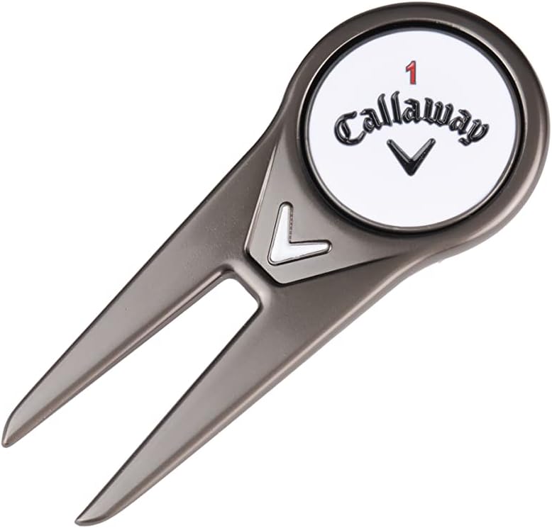 Callaway AC CG Divot Tool DBL GNMTL 23 Triple Track Pronged Pitch Mark Repair