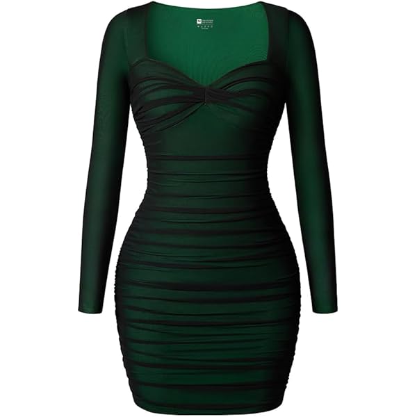 AHAIJ Vestido Sexy De Verano Para Mujer, Con Un Hombro Descubierto, Fruncido, Con Dobladillo Asimétrico, Mini Vestido De Fiesta De Cóctel Con Cinturón, Verde Militar