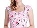 MUXXN Women's Ruched Bust High Waist Formal Work Midi Dress (Floral Pink M)