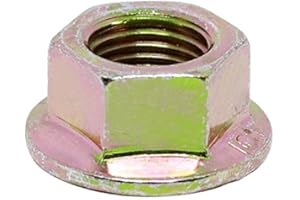 BEL-METRIC (250pcs) BelMetric M10X1.25 JIS Hex Head Serrated Flange Nut 14mm Wrench, Class 10 Yellow Zinc for Automobile, Motorcycle, and Mechanical Applications NF10X1.25YLW