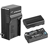Artman NP-F550 2-Pack Replacement Batteries and One Battery Wall Charger for Sony NP F970, F750, F770, F960, F550, F530, F330