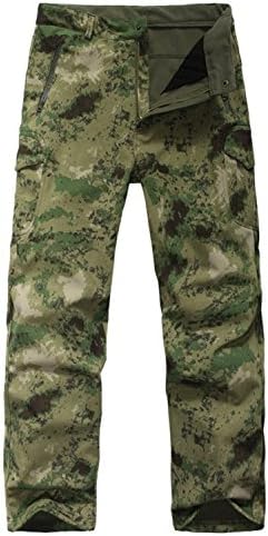 Winter Jacket Army Camouflage Coat Military Man Waterproof Windbreaker Tactical Softshell Hoodie Army Green Camo Pants M