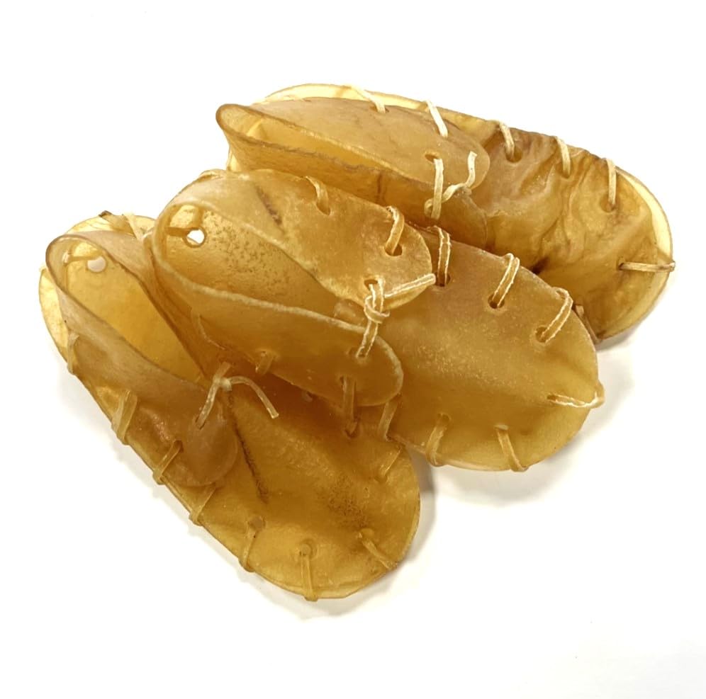 Rawhide Chew Shoes x 10 Natural Rawhide Dog Treats LODC
