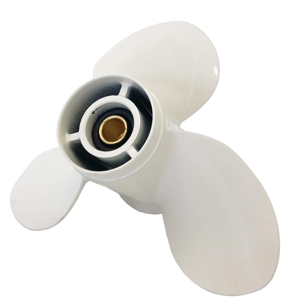 Photo 1 of COPKINGO Boat Propeller 9 1/4x8 P for Yamaha 9.9HP 15HP 2 Strokes/Outboard Propeller for Yamaha Engine Motor 8 Tooth 683-45947-00-EL 9.25x8