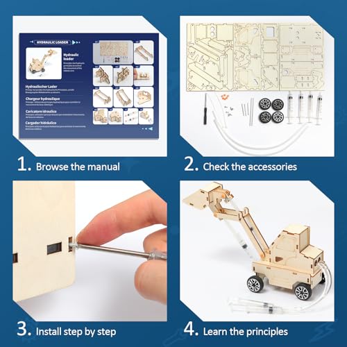 STEM Toys Age 8 9 10 11 12 13 14, Science Experiments for Kids, Science Kits for Kids, Wooden Engineering Kits, Electronics Kit for Kid, Activity Toys Gifts for 8 9 10 11 12 13 14 Year Old Boys