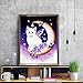 DIY 5D Diamond Painting Kits for Adults Full Drill Embroidery Paintings Rhinestone Pasted DIY Painting Cross Stitch Arts Crafts for Home Wall Decor 30x40cm/11.8×15.7Inches (Moon Cat)