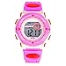 AZLAND Waterproof Time Teacher Kids Children Girls Sports Digital Watches,Alarm,Chime,Stopwatch,Date/week/month,Silicon Strap, Pink