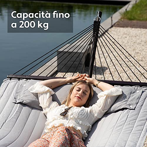 VITA5 Garden Hammock with Stand for Hours of Relaxation - Hammock for Two People Perfect for Sleeping Together - Hammock with Strong and Durable Metal Frame - Portable Hanging Hammock