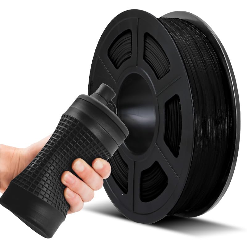 JAYO TPU Flexible Filament 1.75mm, 3D Printer Filament, Dimensional Accuracy +/- 0.03 mm, 0.5KG Spool, 1.75 mm, TPU Black