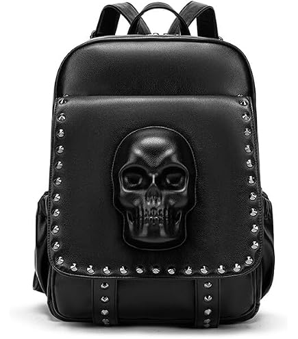 Amazon.com: SandraWang ‌Gothic Skull Studded Backpack for Women