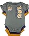 NCAA LSU Tigers 3 Pack Baby Onesies Bodysuit Set, Sizes 0-18 Months in Team Colors (0-3 Months)